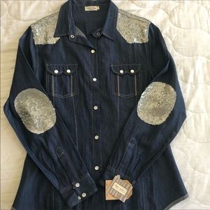 Tasha Polizzi denim shirt